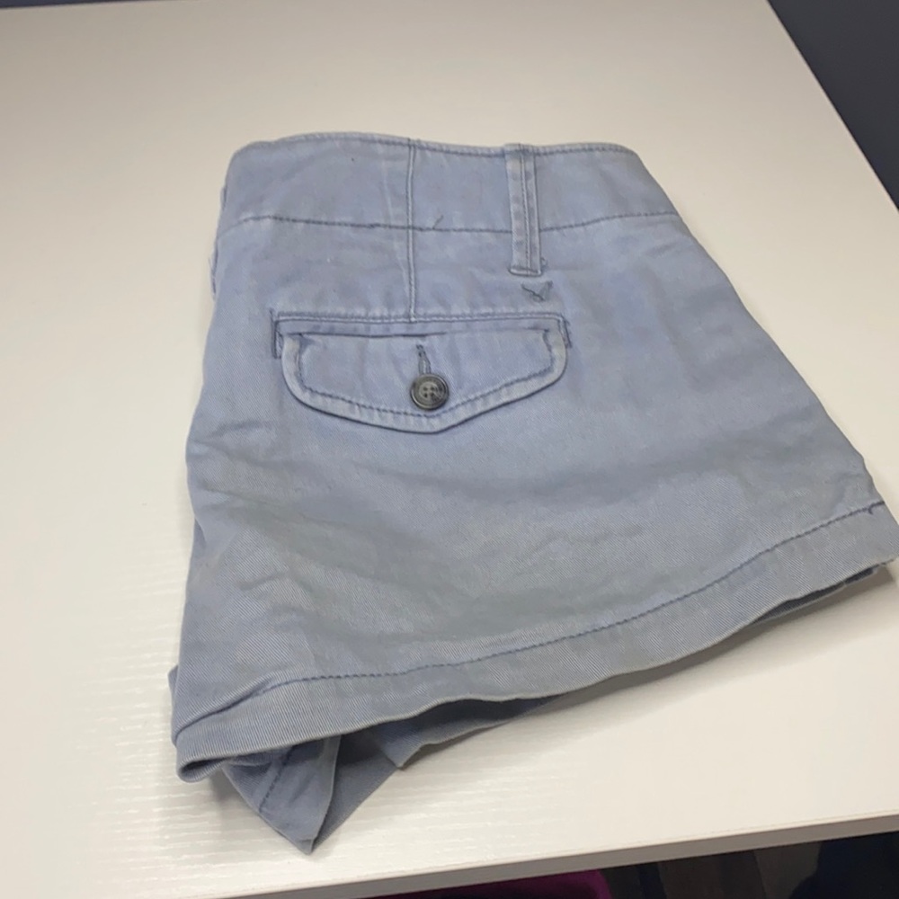 American eagle light blue stretch shorts